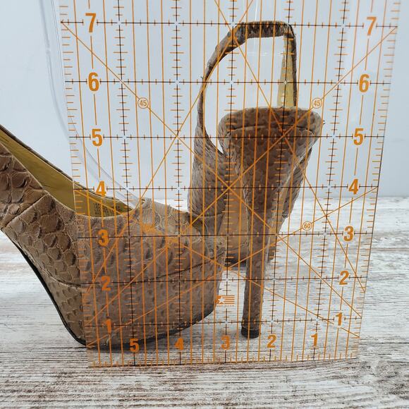 Brian Atwood Snakeskin Pumps 7.5 - Picture 6 of 8